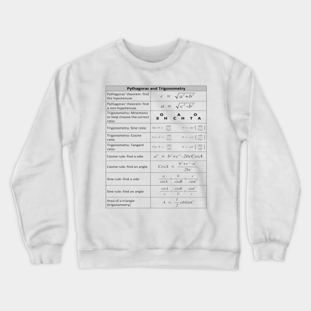 Pythagoras and Trigonometry GSCE Crewneck Sweatshirt by fantastic-designs
